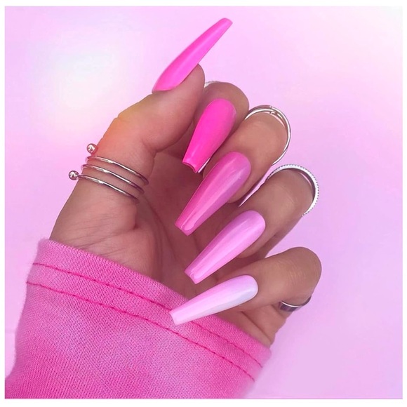 2 Boxes Long Fake Nails Clear Acrylic Coffin Shaped Ballerina Nails Tips 500pcs - Picture 8 of 8